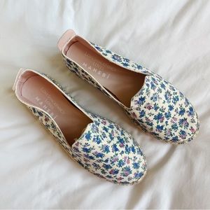 💕HP💕 LoveShackFancy x Manebi Floral BluebSlipper Platforms - 8